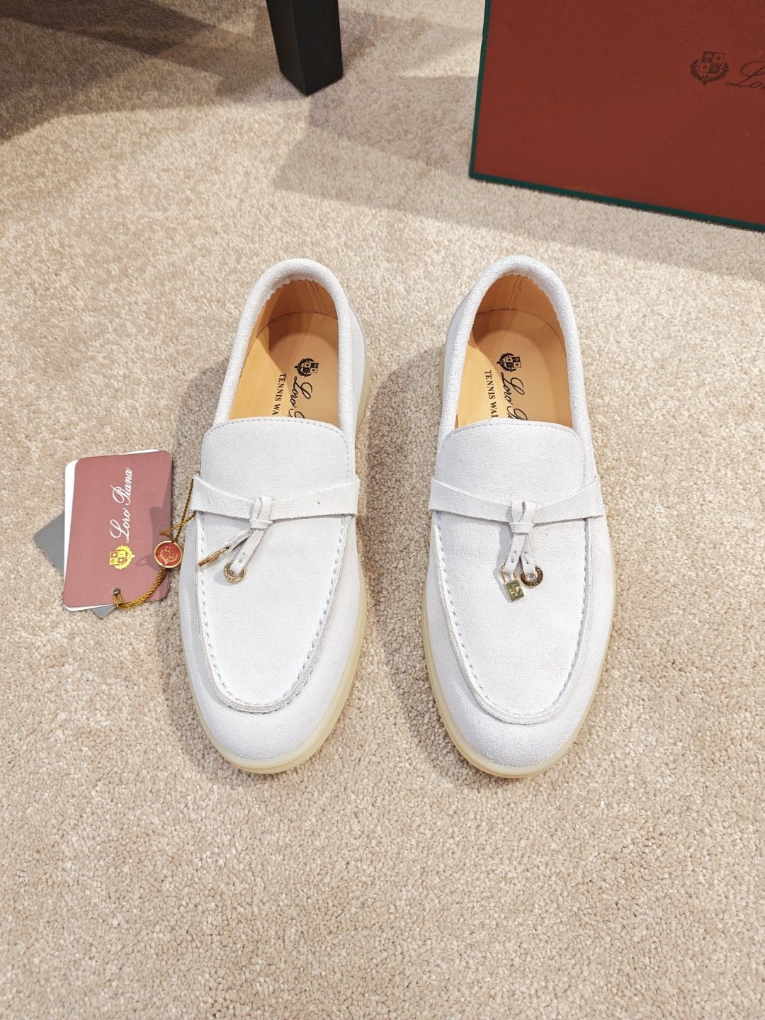 Loro Piana Metal-Charm Moc Toe Loafers
