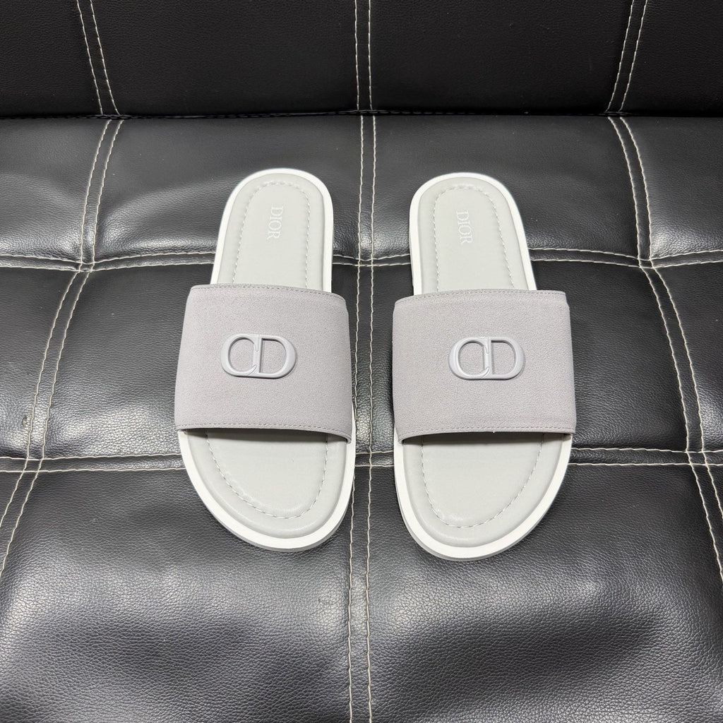 Dior Men's Emblem Strap Slide Sandals