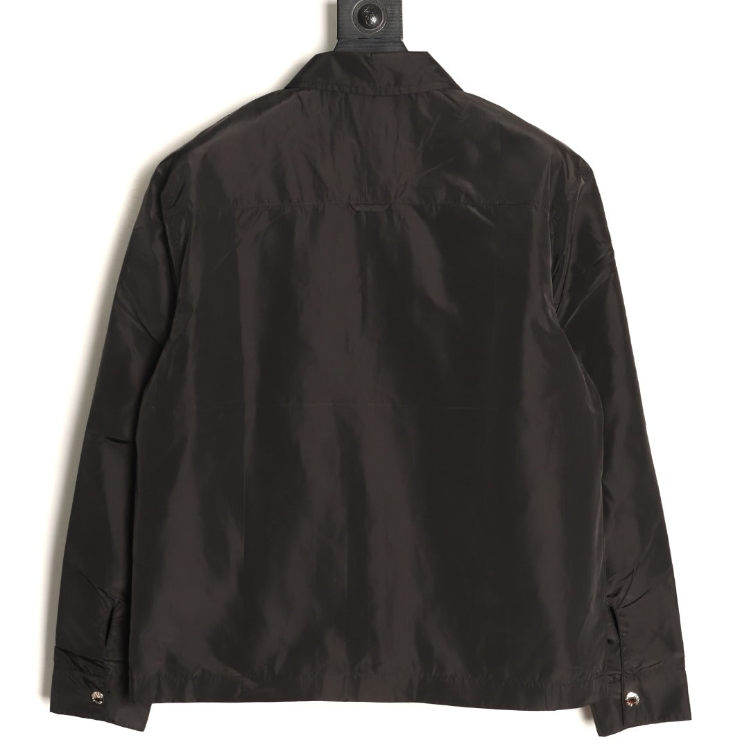 Prada Triangle-Emblem Pocket-Detail Zip Jacket - Black